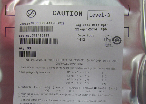 Microcontrolador de 32 bits IC do Único-núcleo da microplaqueta CY8C5868AXI-LP032 do circuito integrado