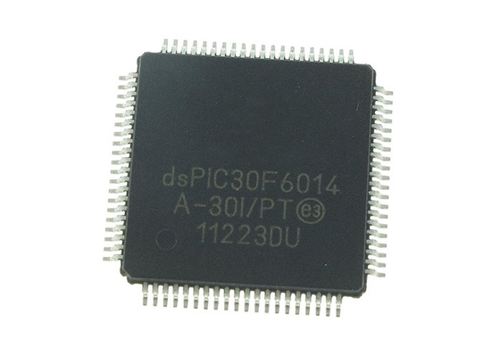 Controladores de 16 bits de capacidade elevada do sinal da microplaqueta DSPIC30F6014A-30I/PT Digitas do circuito integrado