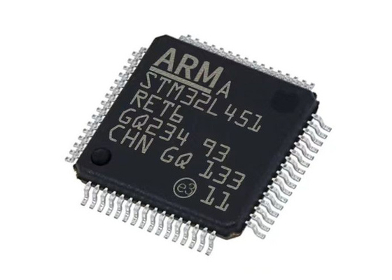 Microcontrolador de superfície IC da montagem do núcleo 64-LQFP de STM32L451RET6 80MHz único