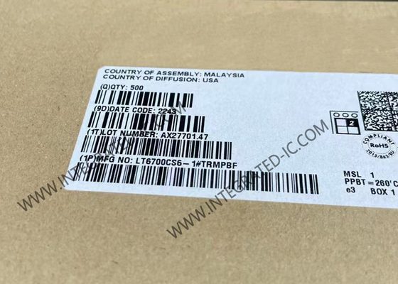 LT6700CS6-1 Chipe de circuito integrado de baixa tensão de baixa tensão com referência de 400 mV