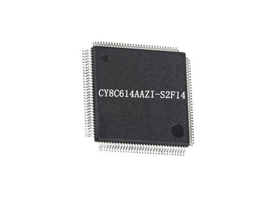 128-TQFP microcontrolador instantâneo de 32 bits IC do pacote CY8C614AAZI-S2F14 150MHz 2MB