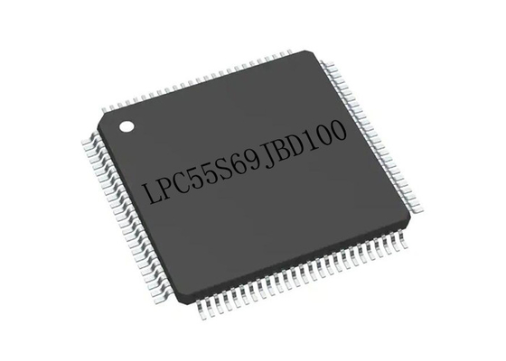 microcontrolador IC do núcleo da microplaqueta LPC55S69JBD100 32Bit do circuito integrado 150MHz único