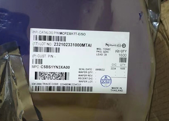 Expansor de 16 bits do I/O do megahertz 28-SOIC MCP23017T-E/SO da microplaqueta 1,7 de IC com relação de série