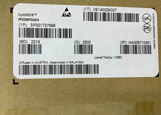 Microplaqueta 60V do circuito integrado do transistor TO-252-3 do MOSFET do poder do canal IPD06P004N de P