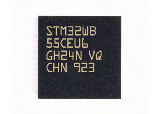 microcontrolador MCU 48UFQFN 32Bit sem fio Multiprotocol MCU de 2Mbps STM32WB55CEU6