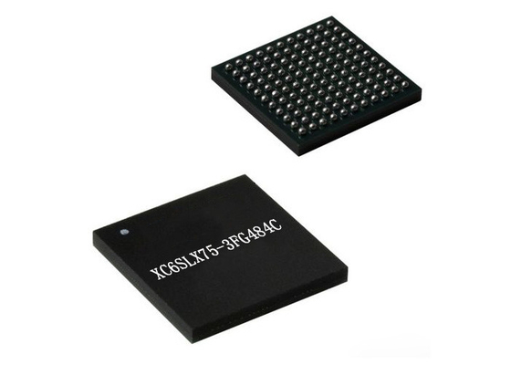 Microplaqueta XC6SLX75-3FG484C 1080 megahertz FPGA de IC - disposição de porta programável IC do campo