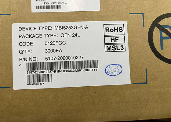 16 microplaqueta do circuito integrado do motorista 24QFN do diodo emissor de luz do canal MBI5253GFN-A PWM Constant Current