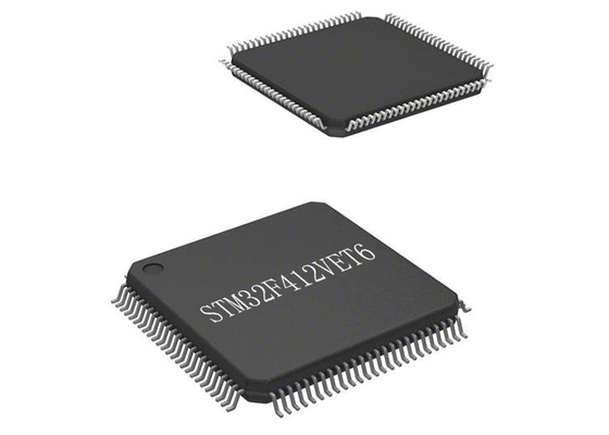 O pacote STM32F412VET6 do microcontrolador MCU 100-LQFP encaixou microcontroladores
