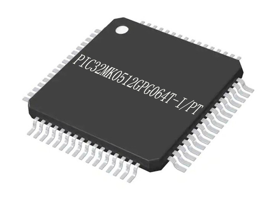 Único microcontrolador IC do microcontrolador MCU 64TQFP do núcleo PIC32MK0512GPG064T-I/PT