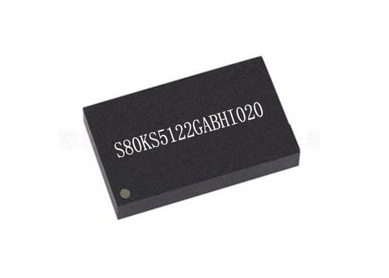 microplaqueta pseudo- do circuito integrado de IC S80KS5122GABHI020 FBGA24 da memória de 200MHz SRAM