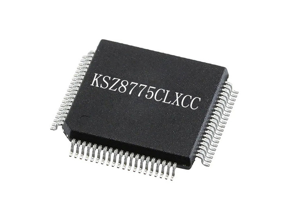 A microplaqueta KSZ8775CLXCC do circuito integrado integrou o interruptor IC 80-LQFP dos ethernet 5Port