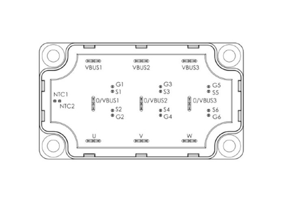 Módulos discretos automotivos do semicondutor dos módulos MSCSM120TAM16CTPAG 728W de IGBT