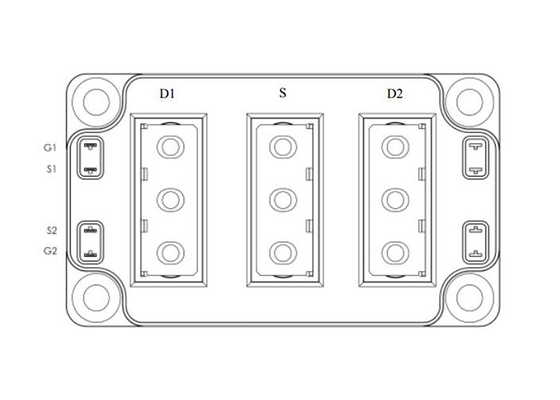 Módulo de poder automotivo 700V do MOSFET dos módulos MSCSM70DUM017AG 2N-Channel de IGBT sic