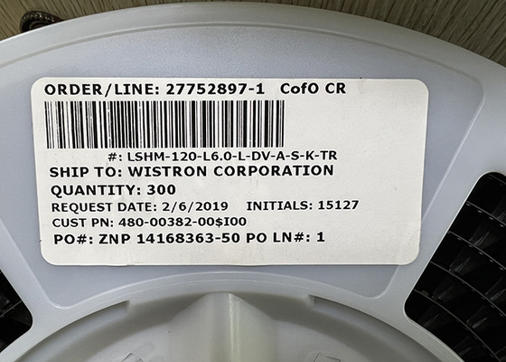 A posição 40 põe o tipo conector LSHM-120-L6.0-L-DV-A-S-K-TR da borda do mezanino