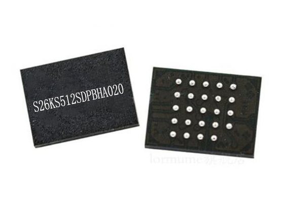 512Mbit memória IC S26KS512SDPBHA020 NEM paralela da microplaqueta de memória Flash 24-FBGA 166MHz