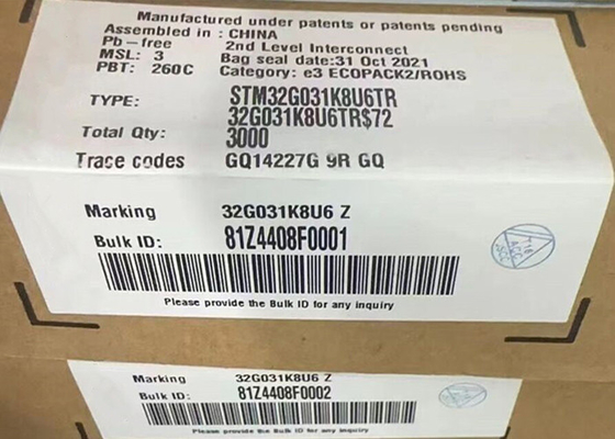 Microcontrolador MCU STM32G031K8U6TR Microcontroladores de núcleo único de 32 bits IC 32-UFQFN