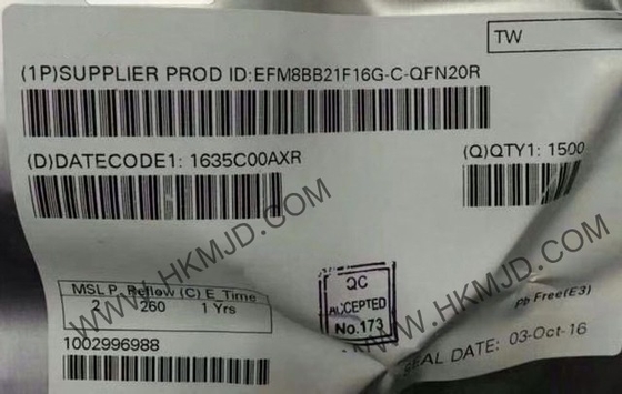 Microcontrolador MCU EFM8BB21F16G-C-QFN20R 8-Bit 50MHz CIP-51 8051 Microcontrolador IC 20-QFN