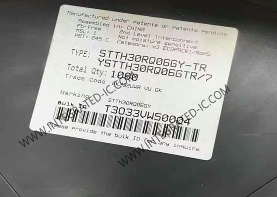 STTH30RQ06GY Chipe de circuito integrado 600V Rectificadores de recuperação ultra rápida D2PAK-3