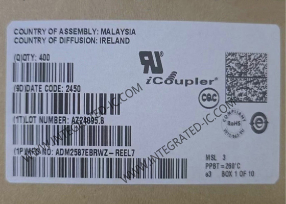 O sinal e o poder de ADM2587EBRWZ isolaram o transceptor RS-485 com 15 quilovolts de proteção do ESD