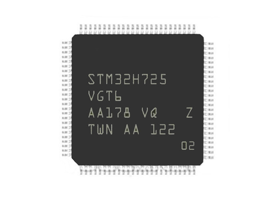 Microcontroladores IC STM32H725 LQFP100 do BRAÇO da microplaqueta STM32H725VGT6 do circuito integrado