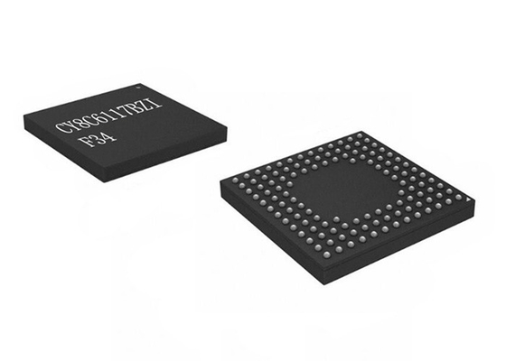 Microcontrolador IC 50MHz do ARM Cortex M4 da microplaqueta CY8C6117BZI-F34 do circuito integrado