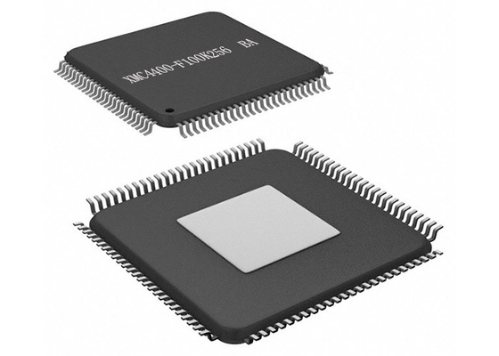 Os VAGABUNDOS de IC XMC4400-F100K256 do microcontrolador do BRAÇO Cortex-M4 PISCAM o pacote LQFP-100