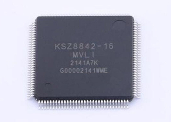 Chip de circuito integrado KSZ8842-16MVLI Comutador Ethernet de duas portas IC LQFP128