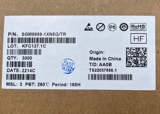 Zero-tração de baixo nível de ruído da elevada precisão de 1.8V amplificador operacional da única SGM8959-1XN5G