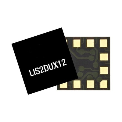 Sensor IC LIS2DUX12TR Potência ultrabaixa Sensores de movimento de acelerômetro inteligente de 3 eixos 12-LGA