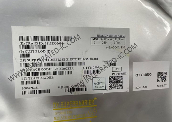 EFR32BG13P732F512GM48-DR BT IC 2.4GHz EFR32 Blue Gecko BT SoCs de baixa energia QFN-48