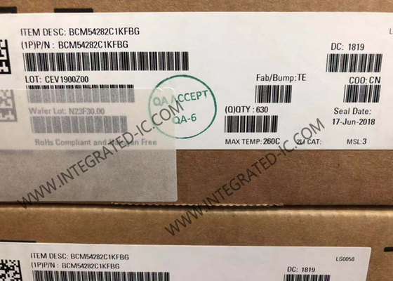 BCM54282C1KFBG Ethernet IC Transceptor Gigabit Ethernet de porta octal com interface QSGMII