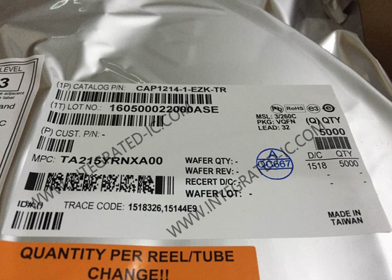 CAP1214-1-EZK-TR Sensor IC Multi-Channel Sensor de Toque Capacitativo E Condutor LED