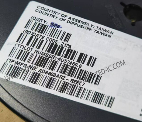 AD8608ARZ Chip de circuito integrado CMOS de baixo ruído Quad de precisão amplificadores operacionais