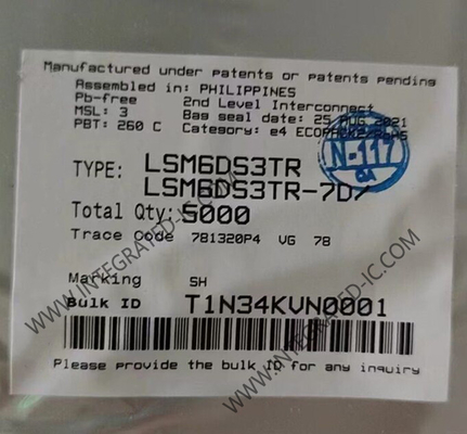 LSM6DS3TR Sensor IC 1.25mA 6 eixos iNEMO Unidade de Medição de Inercia LGA-14L Pacote