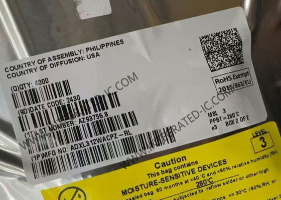 Sensor ADXL312WACPZ IC Ultra Baixa potência Acelerômetro digital de 3 eixos LFCSP-32