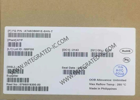AT45DB081E-SHN-T Memória IC Chip Memória não volátil 8Mbit SPI Serial NOR Flash Memory