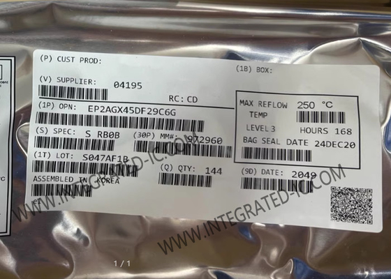 Arquivo de portão programável de campo EP2AGX45DF29C6G 3,35Mbit FPGA Chip lógico programável