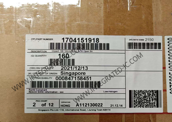 1704151918 Conectores Conectores Backplane 144POS Conectores modulares de alta velocidade