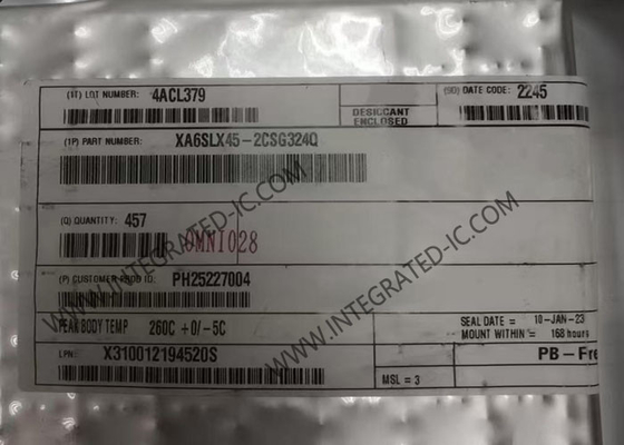 XA6SLX45-2CSG324Q Array de portão programável de campo Spartan-6 Automotive FPGA IC CSBGA-324 Pacote