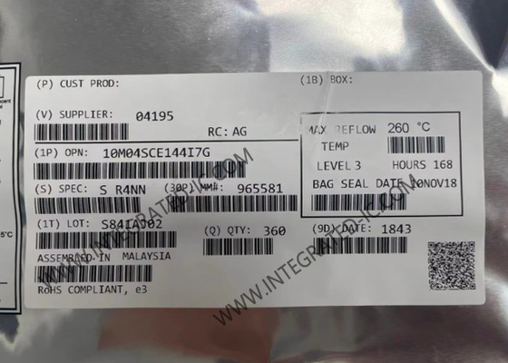 Arquivo de portão programável de campo 10M04SCE144I7G 144-LQFP MAX 10 FPGA Circuitos integrados 450MHz