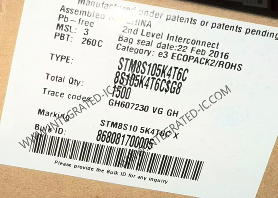 STM8S105K4T6C Microcontrolador MCU Microcontrolador IC de 8 bits 16MHz MCU incorporado LQFP32