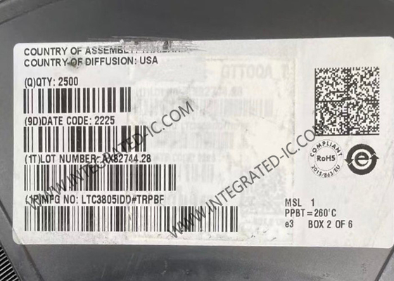 LTC3805IDD Chipe de circuito integrado de frequência ajustável de corrente Flyback DC/DC Controller