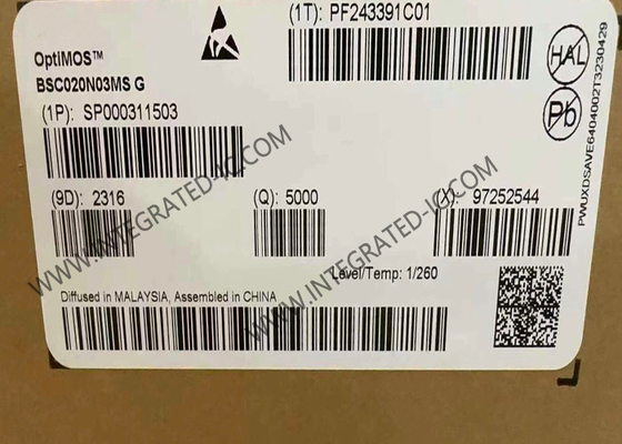 BSC020N03MSG Chip de circuito integrado 30V OptiMOS Transistores MOSFET de potência de canal N
