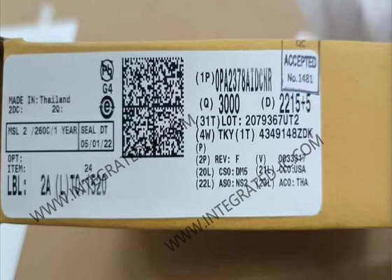 OPA2378AIDCNR Chip de Circuito Integrado Amplificador Operacional de Baixo Ruído de 900KHz