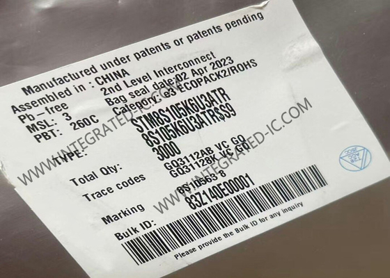 STM8S105K6U3ATR Microcontrolador MCU 16MHz Linha de acesso principal 8-bit STM8S MCU 32-UFQFN