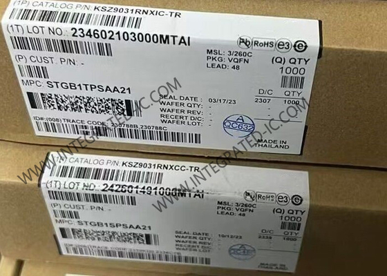 IC Ethernet KSZ9031RNXIC Transceptor Ethernet Gigabit Com Interface RGMII QFN-48