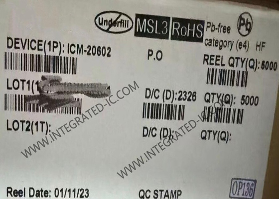 ICM-20602 Sensor IC de alto desempenho 6 eixos MEMS MotionTracking Device LGA16