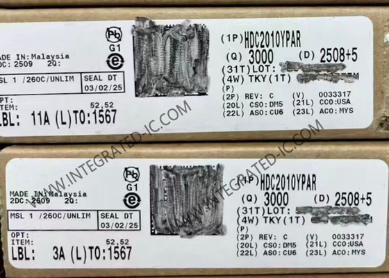 HDC2010YPAR Sensor IC 50nA Humidade e temperatura de baixa potência Sensores digitais DSBGA6