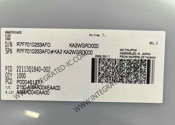 R7F7010253AFD Microcontrolador MCU de 32 bits 120MHz Microcontrolador MCU para controlo corporal