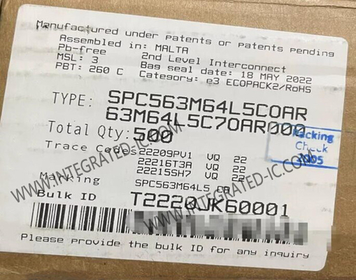 SPC563M64L5COAR Microcontrolador MCU Arquitetura de potência de 32 bits MCU para aplicações de powertrain automotivo